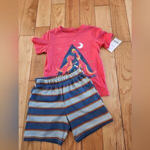 🆕️Carters Baby Boy Outfit Dinosaurs and Stripes Size 24 Months